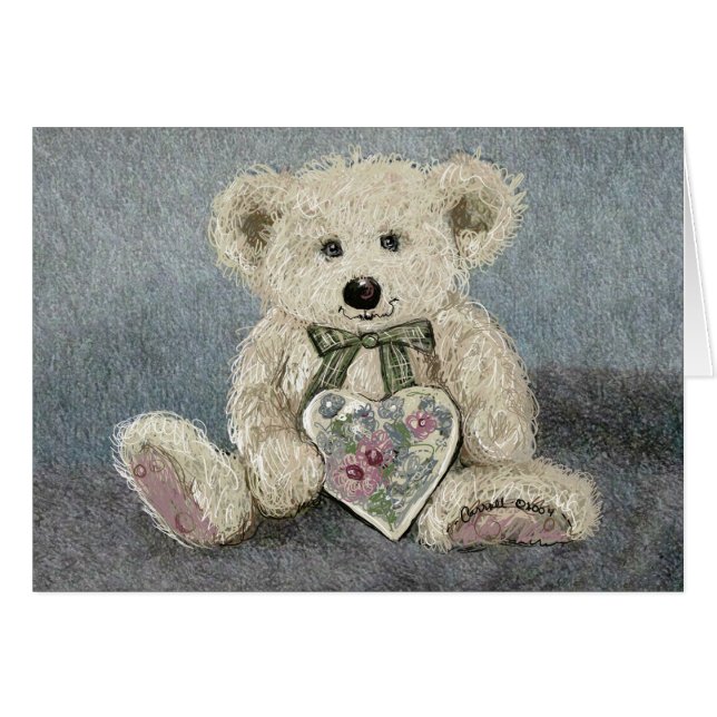 Carroll Teddy Bear Card (Vorderseite (Horizontal))