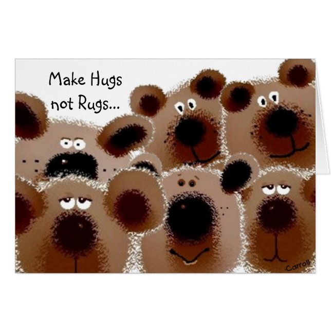 Carroll Teddy Bear Card (Vorderseite (Horizontal))