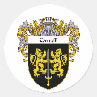 Carroll-Wappen (überzogen) Runder Aufkleber