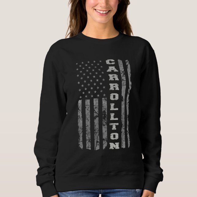 Carrollton Texas American Flag Sweatshirt (Vorderseite)
