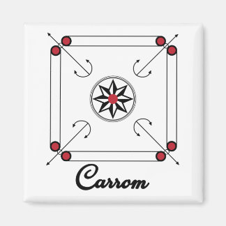 Carrom Board Indian Pakistani Retrospiel Design Magnet