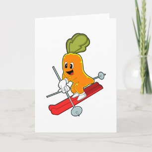 Carrot als Skifahrer mit Ski Karte