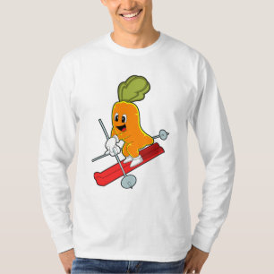 Carrot als Skifahrer mit Ski T-Shirt