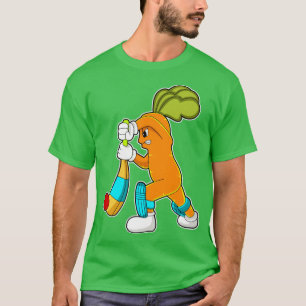 Carrot auf Cricket mit Kricketfledermaus T-Shirt