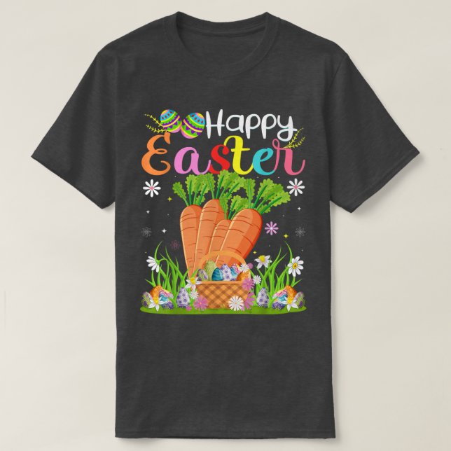 Carrot Bunny Egg Jagd Funny Carrot Happy Oster T-Shirt (Design vorne)