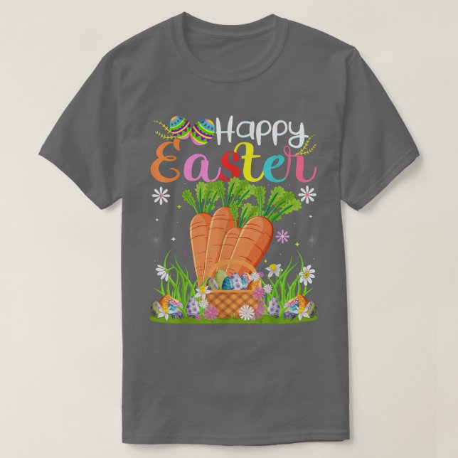 Carrot Bunny Egg Jagd Funny Carrot Happy Oster T-Shirt (Design vorne)