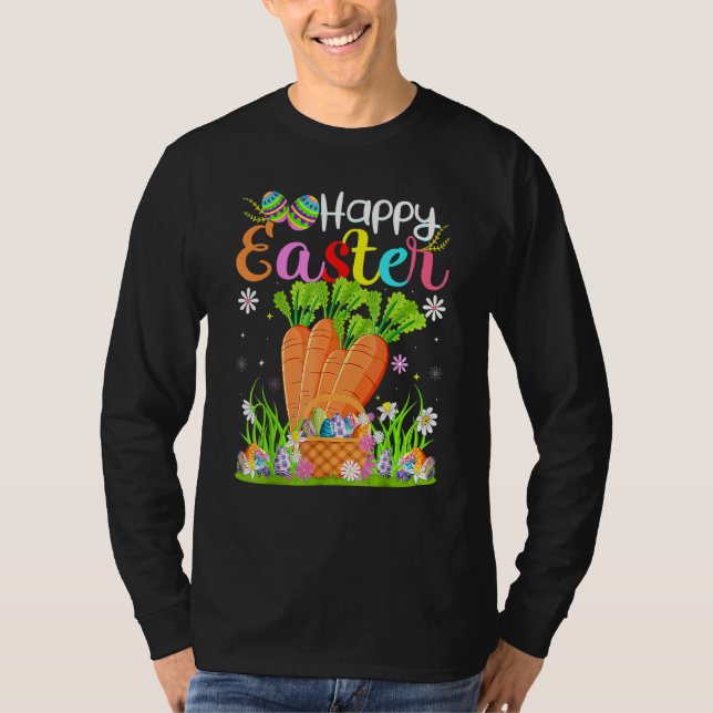 Carrot Bunny Egg Jagdkarrot Happy Oaster T-Shirt (Vorderseite)