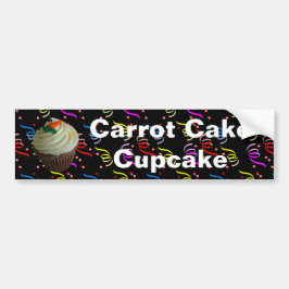 Carrot Cake Cupcake mit Confetti Autoaufkleber
