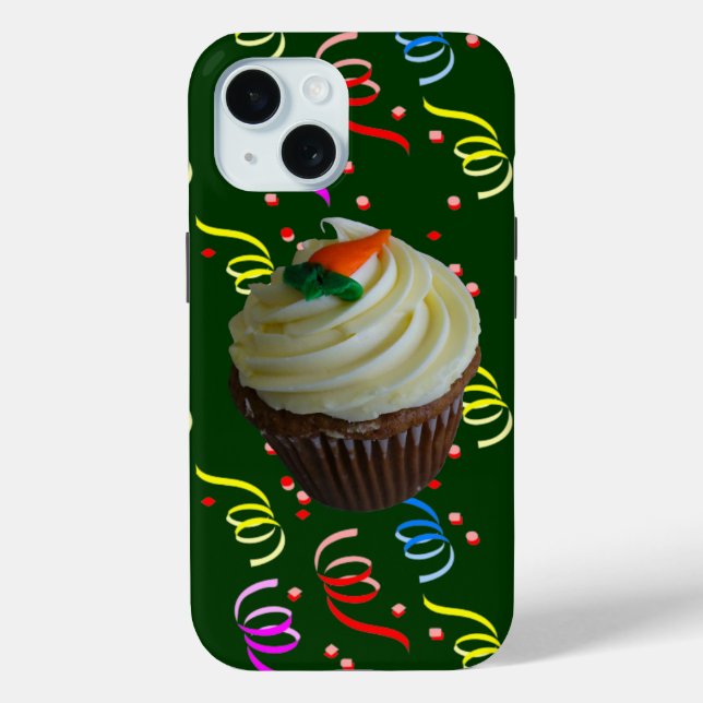 Carrot Cake Cupcake mit Confetti Case-Mate iPhone Hülle (Rückseite)