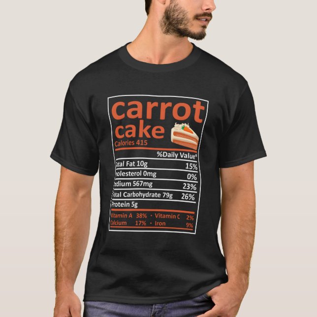 Carrot Cake Nutrition Family Matching Cool Thanksg T-Shirt (Vorderseite)