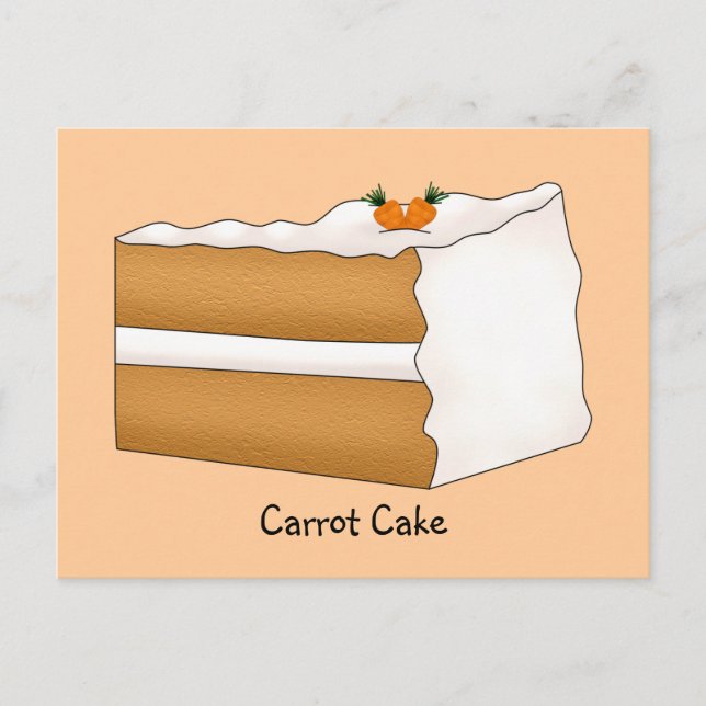Carrot Cake Recipe Card Postkarte (Vorderseite)
