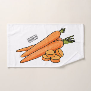Carrot-Cartoon-Abbildung Badhandtuch Set