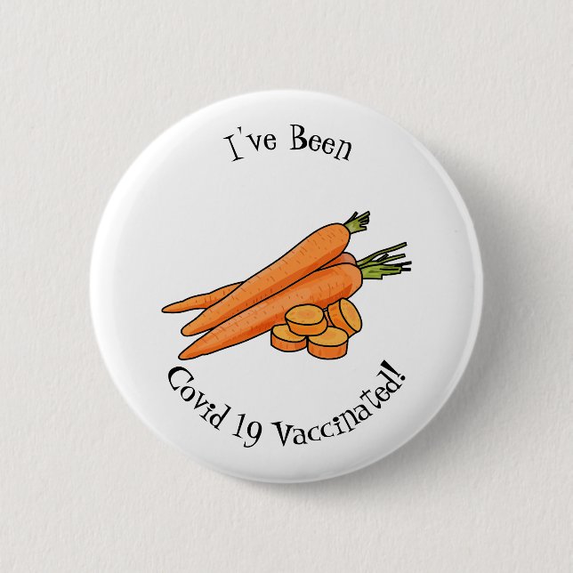 Carrot-Cartoon-Abbildung Button (Vorderseite)