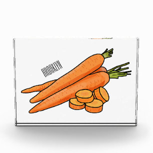 Carrot-Cartoon-Abbildung Fotoblock