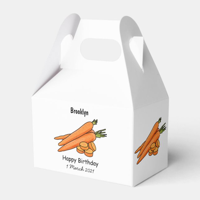 Carrot-Cartoon-Abbildung Geschenkschachtel (Vorderseite)