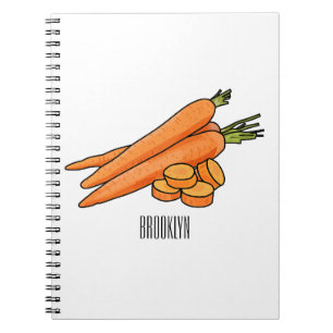 Carrot-Cartoon-Abbildung Notizblock