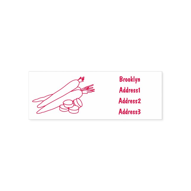 Carrot-Cartoon-Abbildung Permastempel (Design)