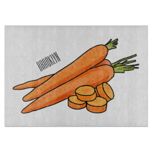 Carrot-Cartoon-Abbildung Schneidebrett