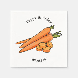 Carrot-Cartoon-Abbildung Serviette