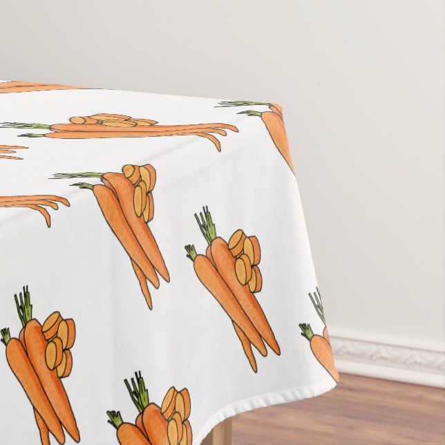 Carrot-Cartoon-Abbildung Tischdecke (Beispiel)