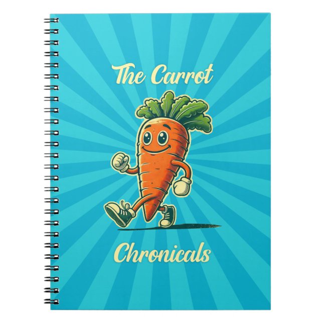 Carrot Chronicals Retro Cartoon notebook Notizblock (Vorderseite)