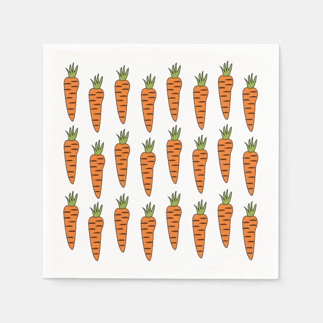 Carrot Food Veggie Party Serviette (Vorderseite)