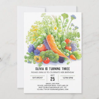 Carrot Harvest Kids' Geburtstag Einladung