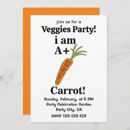 Carrot I am A+ Funny Carrot Einladung