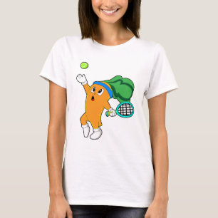 Carrot im Tennis mit Tennisschläger T-Shirt