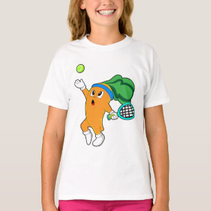 Carrot im Tennis mit Tennisschläger T-Shirt