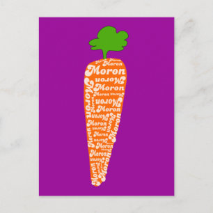 Carrot in Walisisch ist Moron - Funny Languages Postkarte