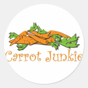 Carrot Junkie Runder Aufkleber