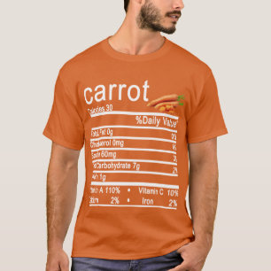 Carrot Nutrition Facts Funny Erntedank T-Shirt
