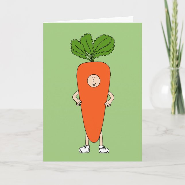Carrot-Outfit zum Internationalen Karottentag Karte (Vorderseite)