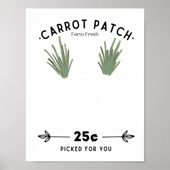 Carrot Patch Baby Footprint Poster (Vorne)