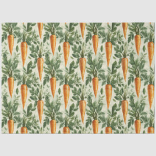 Carrot Pattern Spring Garden Decoupage Seidenpapier
