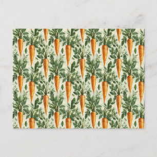 Carrot Pattern Spring Garden Postkarte