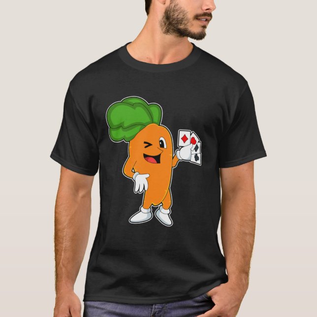 Carrot Poker Poker cards Card game T-Shirt (Vorderseite)