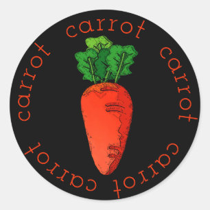 Carrot Rounds Runder Aufkleber