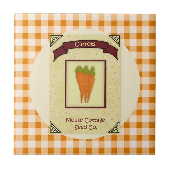 Carrot Seeds Tile Fliese (Vorderseite)