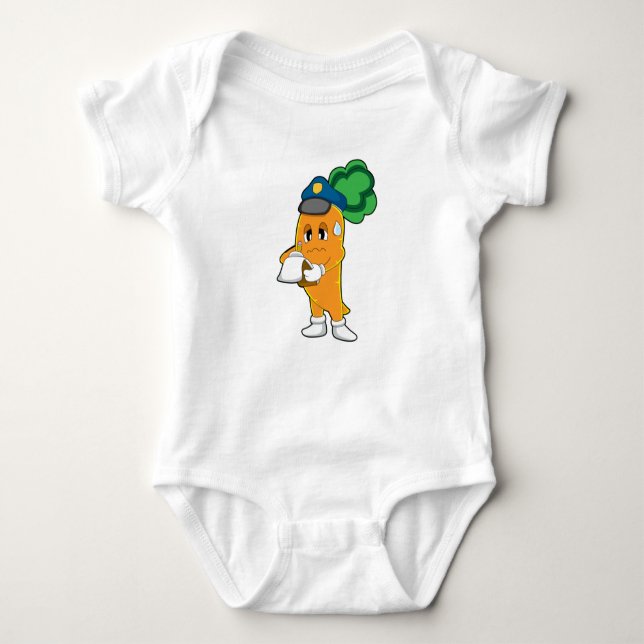 Carrot Traffic Warden Parkticket Baby Strampler (Vorderseite)