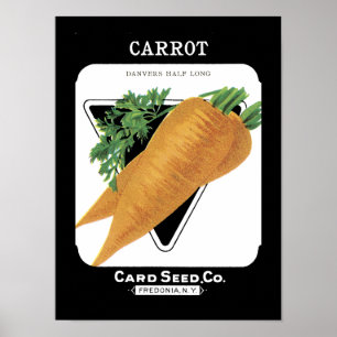 Carrot Vintag Seed Packet Poster