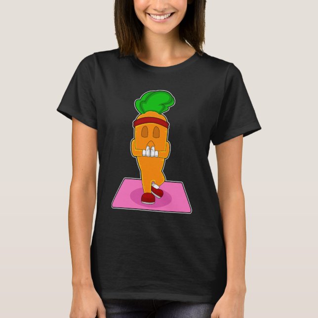 Carrot Yoga Gymnastik T-Shirt (Vorderseite)