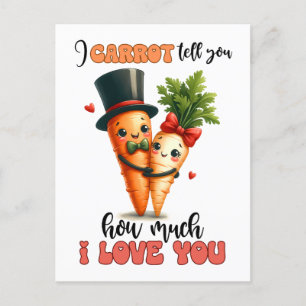 Carrots Liebe You Punny Valentine Postkarte