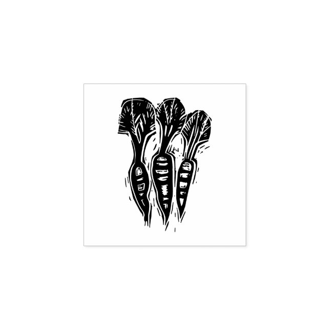 Carrots vegetarische Speisekarte Auswahl Rustikale Gummistempel (Prägung)