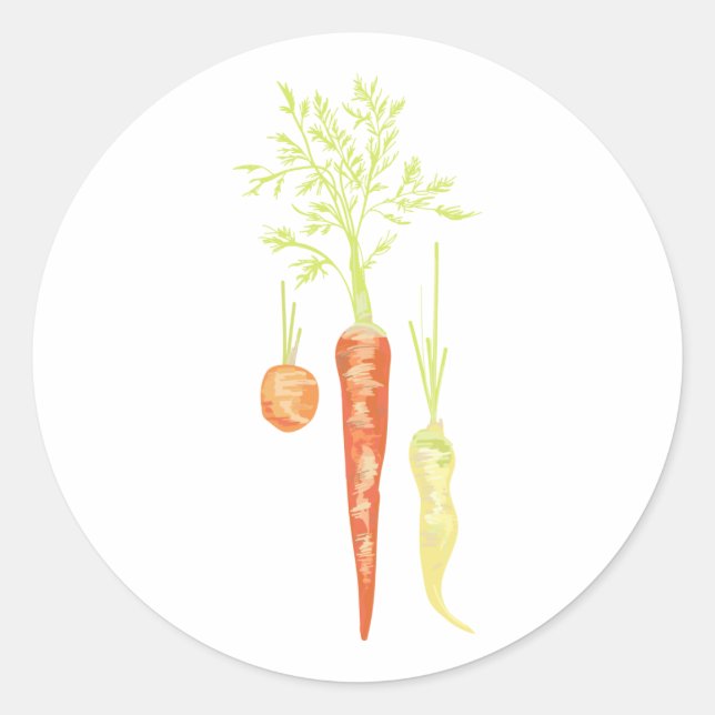 Carrots Veggies Runder Aufkleber (Vorderseite)