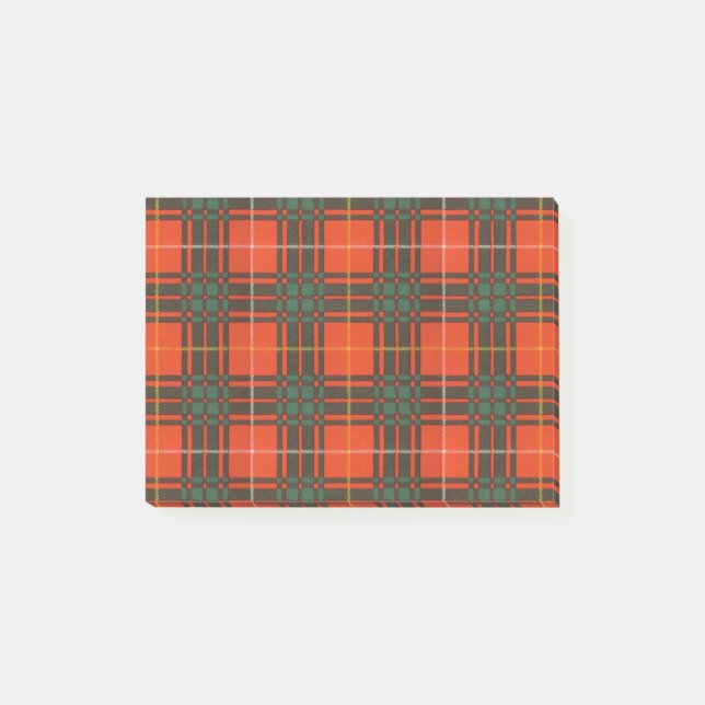 Carruthers Clan karierter schottischer Kilt Tartan Post-it Klebezettel (Vorderseite)