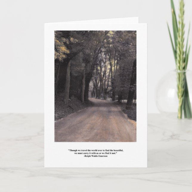 Carry Beauty Inside Emerson Zitat Karte (Vorderseite)