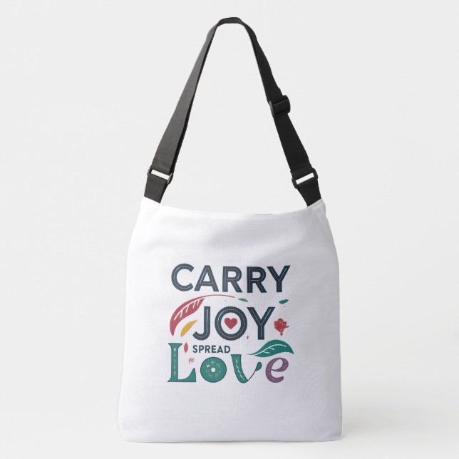 Carry Joy,Spread-Liebe - Cross-Body-Bag (Großforma Tragetaschen Mit Langen Trägern (Vorderseite)