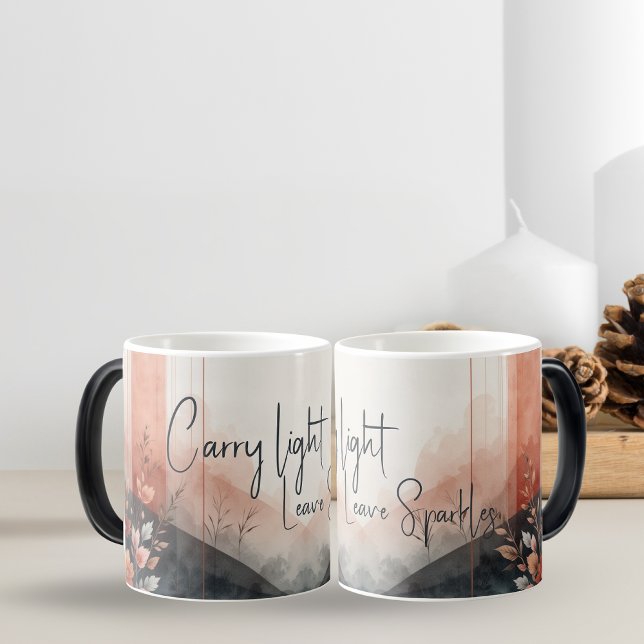 Carry Light, Leave Sparkles Tasse - Aquarell-Blume (Von Creator hochgeladen)